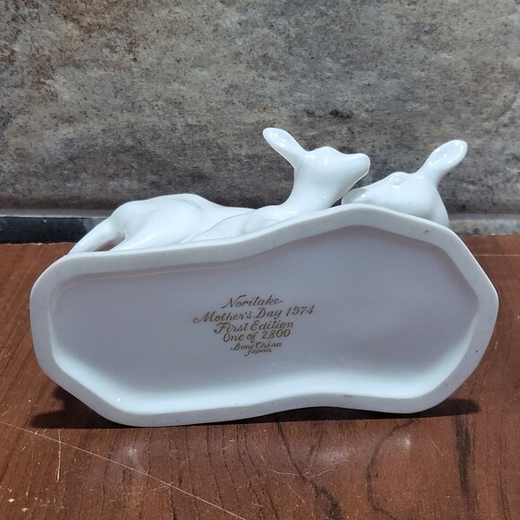 Noritake Deer and Fawn Bone China Figurine Mothers Day 1974 - Picture 4 of 11